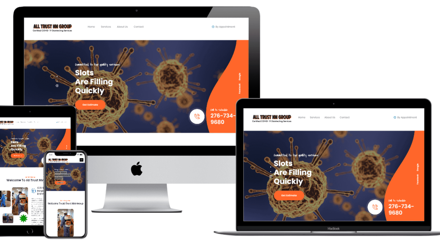 All Trust NM Group COVID19 Disinfection Services- Kamelda's Designs Affordable Web & Print Design