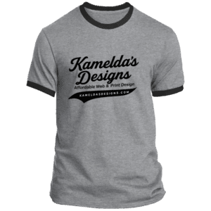 Kamelda's Designs Ringer Short Sleeve T Shirt (inverted)